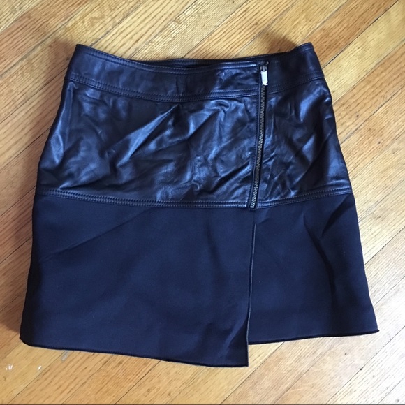Leather Combo Skirt nwot - Picture 1 of 4